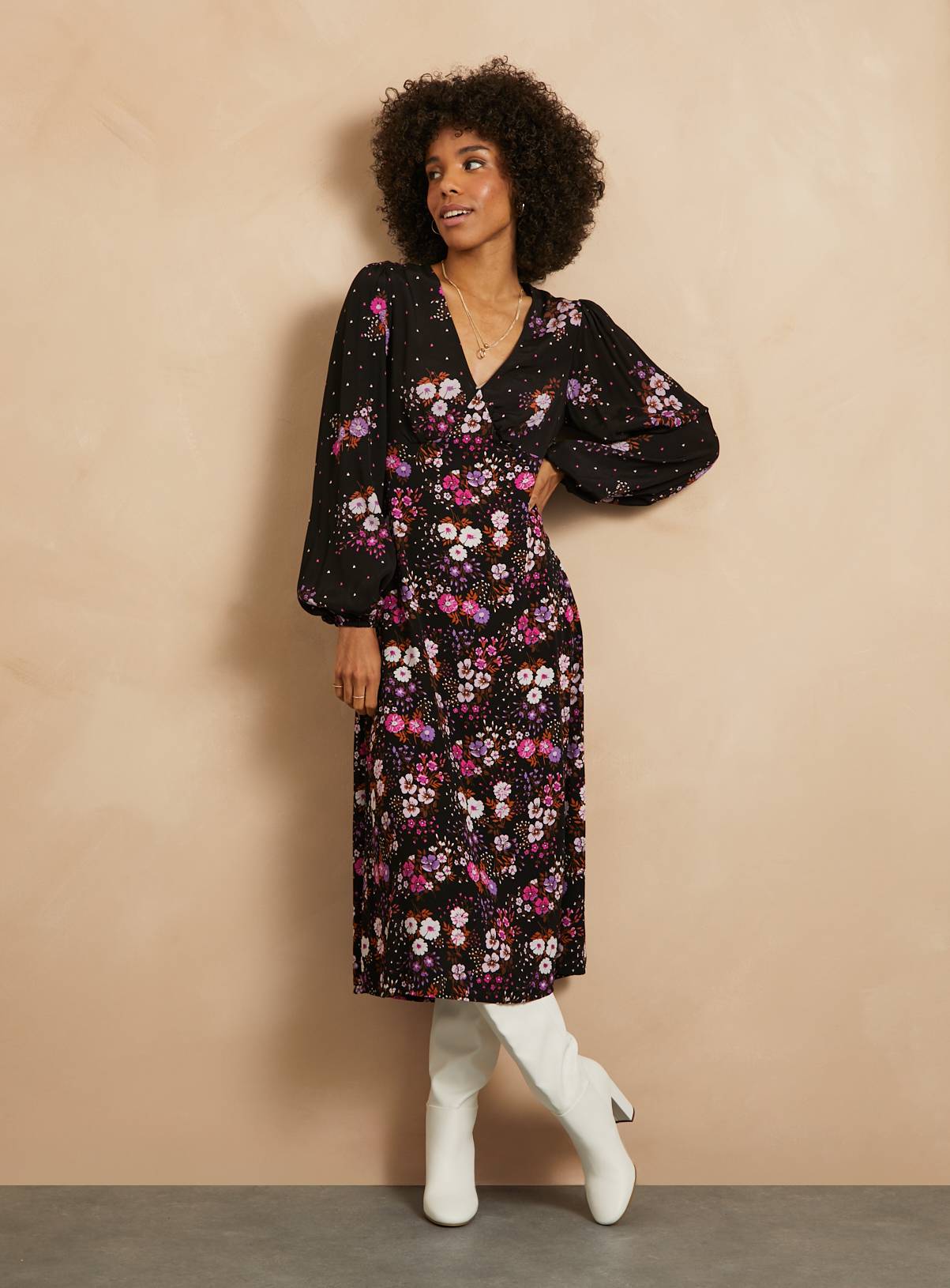 EVERBELLE Patchwork Floral Dress 6 - Image 1